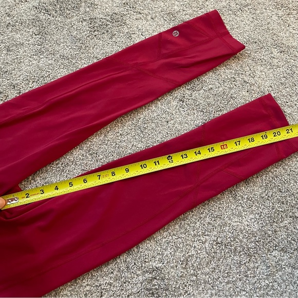Lululemon Fast Free Cropped Tight 25 x 21 Women’s Size 4 Red Pocket Leggings - Picture 7 of 12